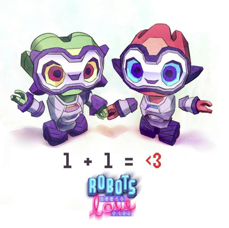 Robots Need Love Too promotional/achievement art