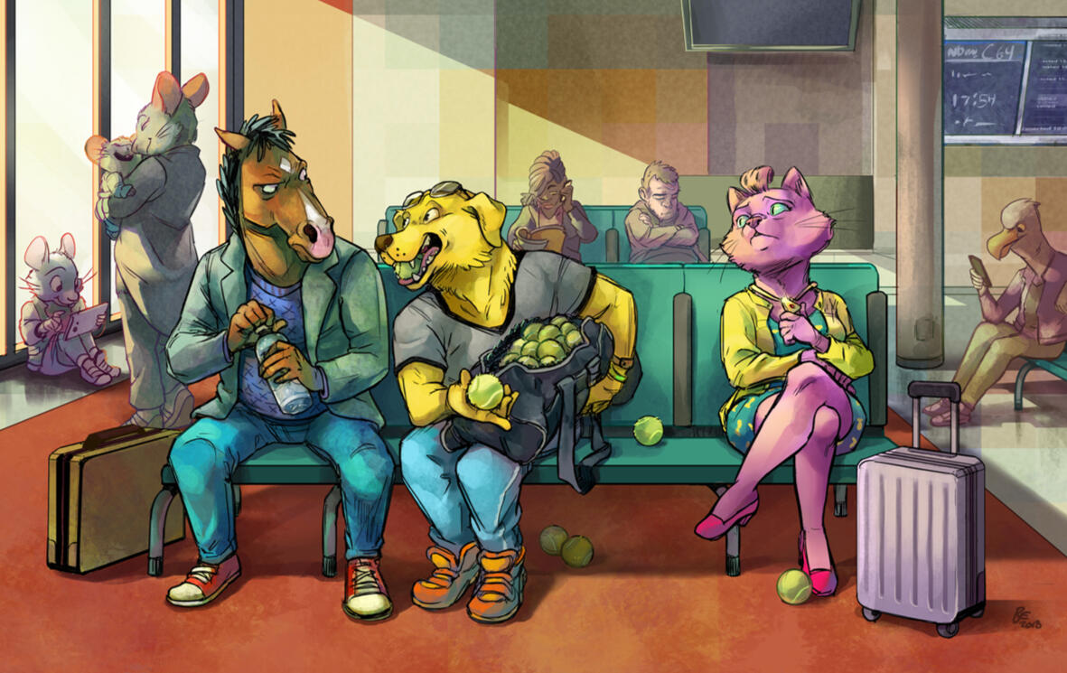 &quot;Animals With Baggage&quot;, Guzu Gallery &quot;Binge&quot; Show, 2018