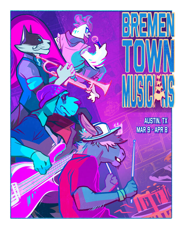 &quot;Bremen Town Musicians&quot;, Guzu Gallery &quot;Deep Cuts&quot; show, 2018